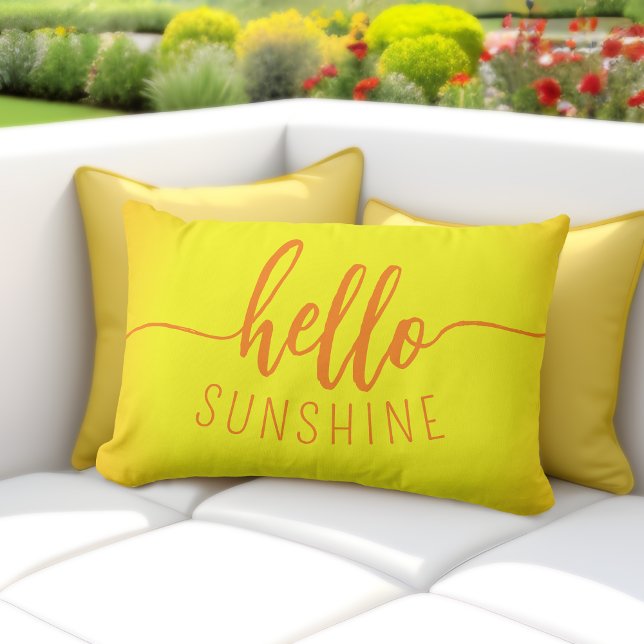 Almofada Lombar Olá Travesseiros lombares do exterior amarelo suns (Hello Sunshine Pillow: Brighten Up Your Outdoor Space! ☀️🌼)