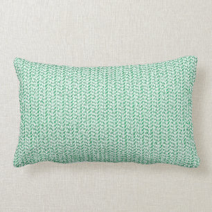 Almofada Lombar Olhar da malha do Weave do verde de Seafoam