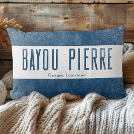 Almofada Lombar Olhar de Denim Bayou Pierre Estado da Louisiana