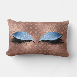 Almofada Lombar Olhos Azuis Luminosas Metálicas Maquiagem Lashes C