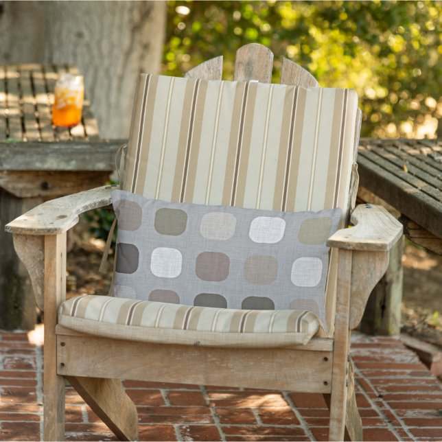 Almofada Lombar Oliveira Verde Marrom Mauve Taupe Redonda Arte Qua (Cadeira)