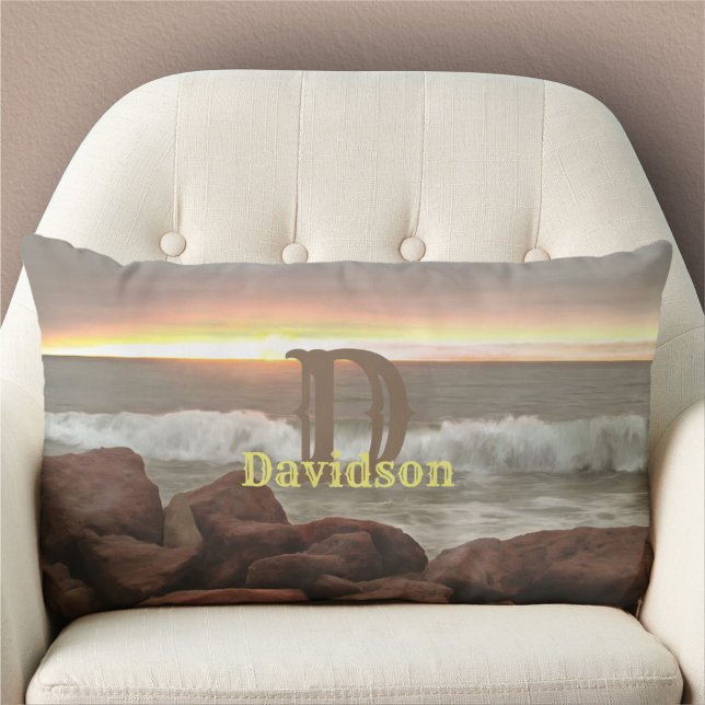 Almofada Lombar Ondas e pedras 0893 (Criador carregado)