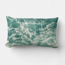 Almofada Lombar Ondas Verdes Azuis