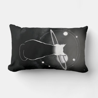 Almofada Lombar Orbiting Cosmic Cat Pillow — Minimalist Design