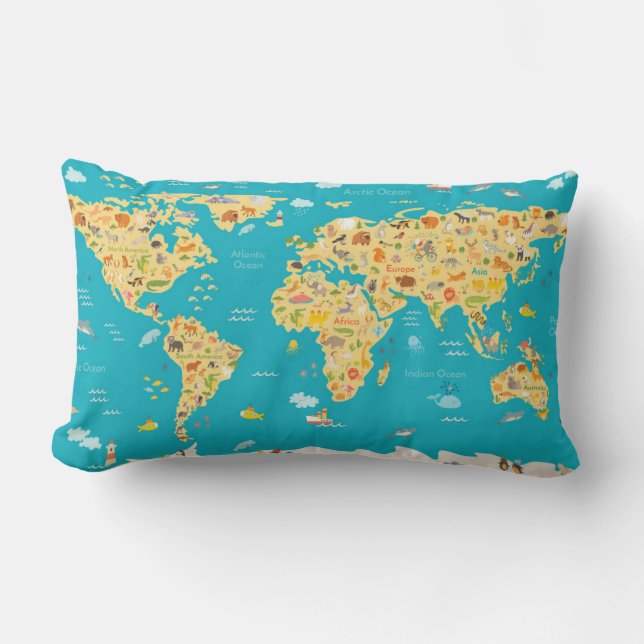 Almofada Lombar Os animais do mundo (Frente)