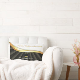 Almofada Lombar Ouro 50º Aniversário Religioso de Casamento