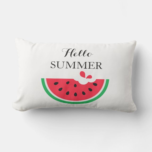 Almofada Lombar Outdoor Throw Pillow-Hello Summer  (Frente)