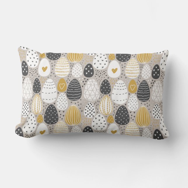 Almofada Lombar Ovos de Páscoa de Pastel Cute (Frente)