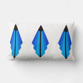 Almofada Lombar Padrão Art Deco em Blues