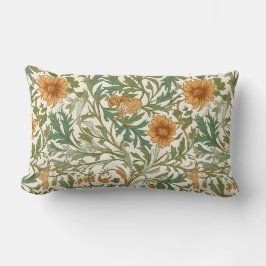 Almofada Lombar Padrão contínuo sem emendas no estilo Arts and Cra