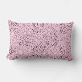 Almofada Lombar Padrão de alfabetos 01 BW.w LPink BG