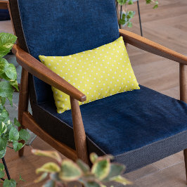 Almofada Lombar Padrão de Bolinhas Amarelo Cute