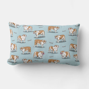 Almofada Lombar Padrão de buldogue inglês