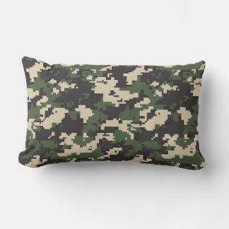 Almofada Lombar Padrão de Camuflagem Digital Verde