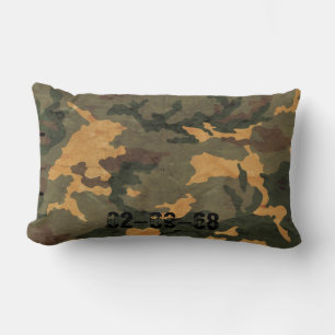 Almofada Lombar Padrão de camuflagem verde vintage 2020