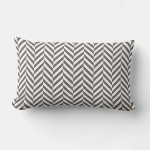 Almofada Lombar Padrão de cinza de Herringbone