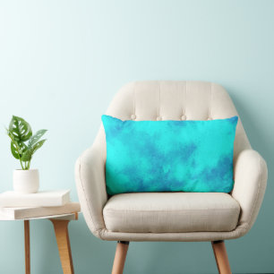 Almofada Lombar Padrão de efeito de nuvem de na moda Storm Azul e