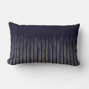 Almofada Lombar Padrão de faixa de Na moda azul bege/profundidade