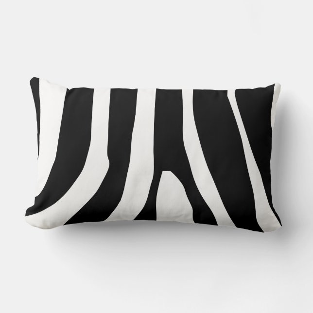 Almofada Lombar Padrão de faixas de impressão zebra (Frente)