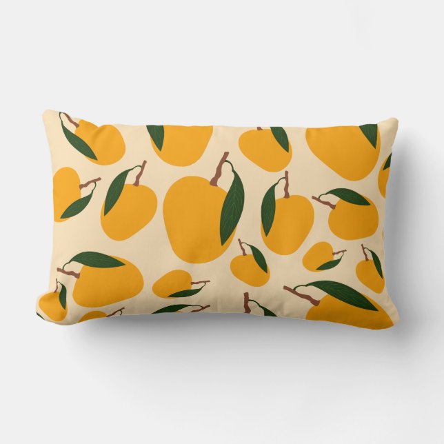 Almofada Lombar Padrão de Fruta Mango Summer (Frente)