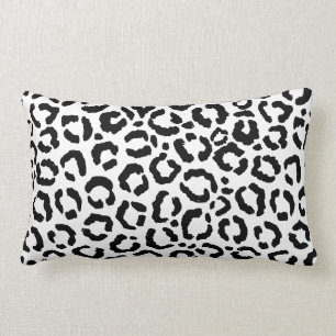 Almofada Lombar Padrão de Impressão do Animal Leopardo Branco Negr