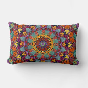 Almofada Lombar Padrão de Mandala de Caleidoscópio Fractal-64351