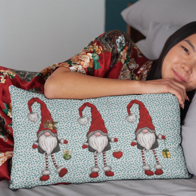 Almofada Lombar Padrão de Mistura dos Gnomos Nórdicos (Criador carregado)