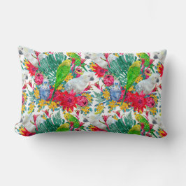Almofada Lombar Padrão de papagaio tropical de Verão australiano