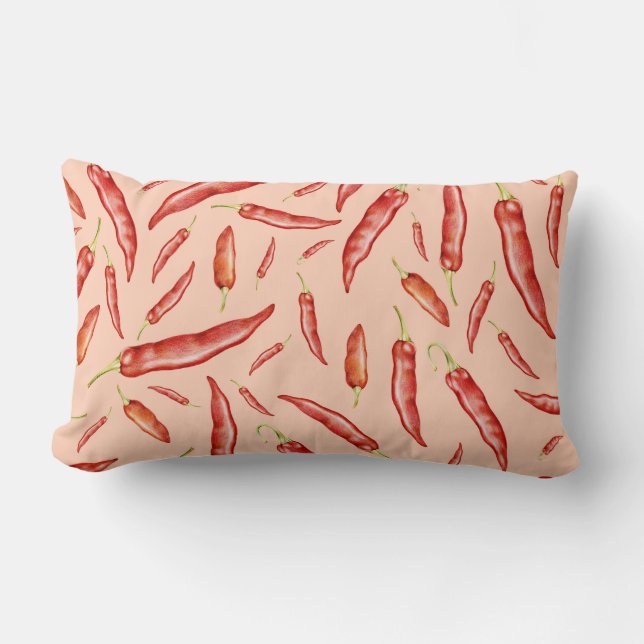Almofada Lombar Padrão de Pepper Chili (Frente)