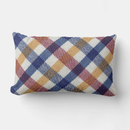 Almofada Lombar Padrão de Tartan multicolorido