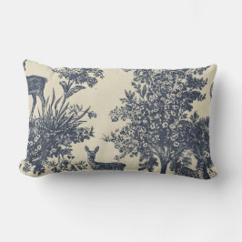 Almofada Lombar Padrão de Toile de Veado Floresta Cénica Botânica