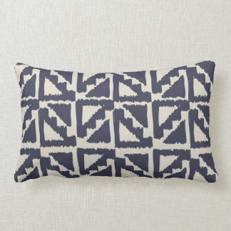 Almofada Lombar Padrão de triângulo Ikat de Impressão Tribal marin