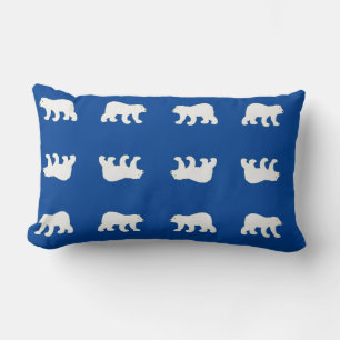 Almofada Lombar Padrão de Urso Polar Branco