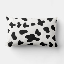 Almofada Lombar Padrão de vaca preto e branco country