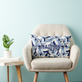 Almofada Lombar Padrão do Volleybolas w marinho bkgrd lt azul