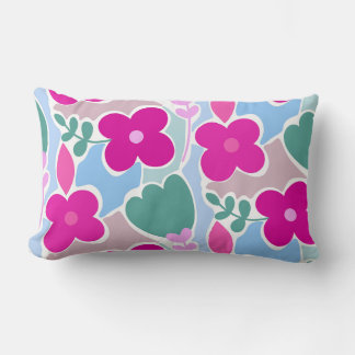 Almofada Lombar Padrão Floral Abstrato Moderno e Ousado, Botânica 