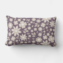 Almofada Lombar Padrão Floral de Plumagem Suave em Aquarela Românt