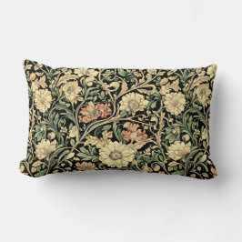 Almofada Lombar padrão floral estilo vitoriano 