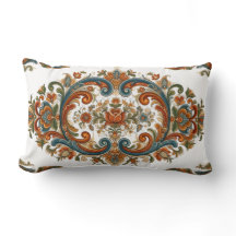 Padrão Floral Rosemaling Escandinavo Vintage