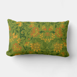 Almofada Lombar Padrão Floral Vibrante: Flores Amarelas e Laranjas