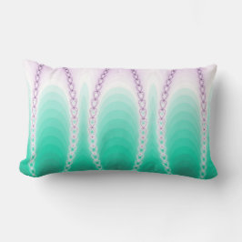 Almofada Lombar Padrão Fractal Abstrato - Gradiente Verde Roxo