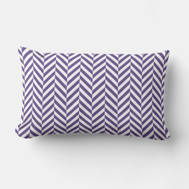 Almofada Lombar Padrão Geométrico Escocês Roxo (Frente)