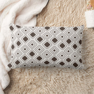 Almofada Lombar Padrão Geométrico Tribal Azteca Boho Soft Neutro