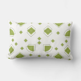 Almofada Lombar Padrão Geométrico Verde Sage Minimalista