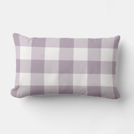 Almofada Lombar Padrão Gingham Roxo Verificado