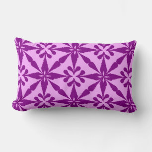 Almofada Lombar Padrão Ikat Star - Violet and Orchid