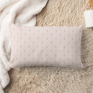 Almofada Lombar Padrão Minimalista de Flores Silvestres com Pontos
