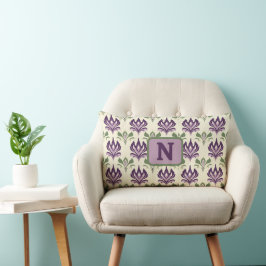 Almofada Lombar Padrão Ornamental Lily Motif