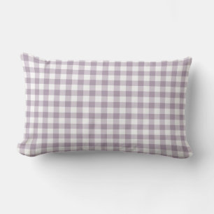 Almofada Lombar Padrão Pastel Purple Gingham Verificado