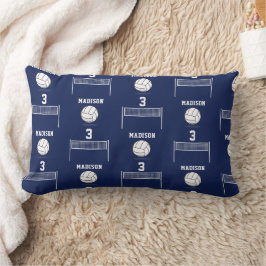 Almofada Lombar Padrão Personalizado de Bola de Voleibol e Rede